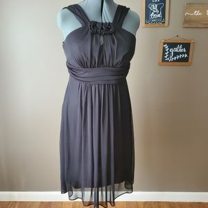 Black Yoke Neck Formal Dress